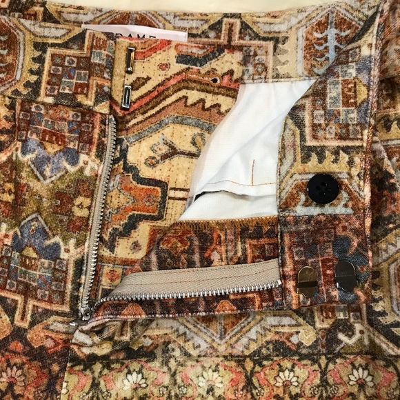 NWT FRAME Printed Flared Boho Pants Neiman Marcus - Picture 5 of 6